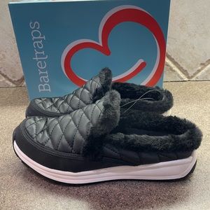 🆕 BareTraps Quilted Lined Slipper Mules Clogs, Black